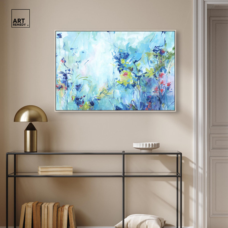Art mural sur toile Botanical Journey, H 25 po x l 37 po, Encadrement argenté