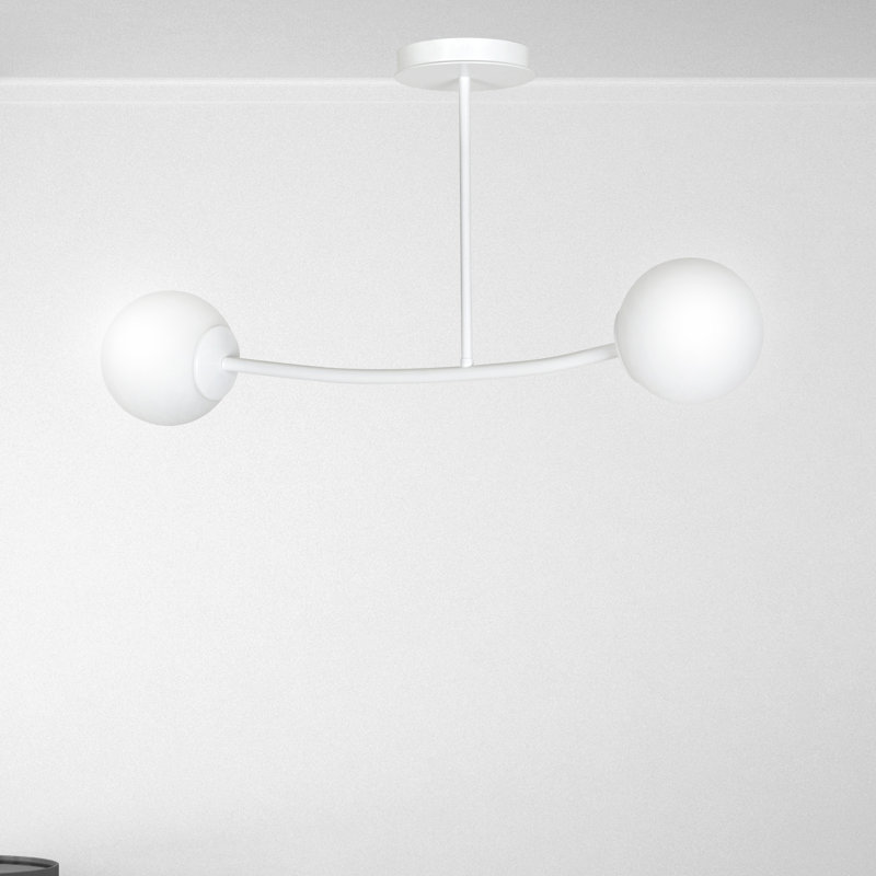 Higbee 2 - Light Unique/Statement Pendant, White