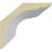 Endurathane Bradford Traditional Cove Crown Moulding, 4 1/4"H x 4 3/4"P x 6 3/8"F x 94 1/2"L, Factory Primed