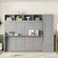 Grand lit escamotable, lit escamotable avec placard et tiroirs-343395820