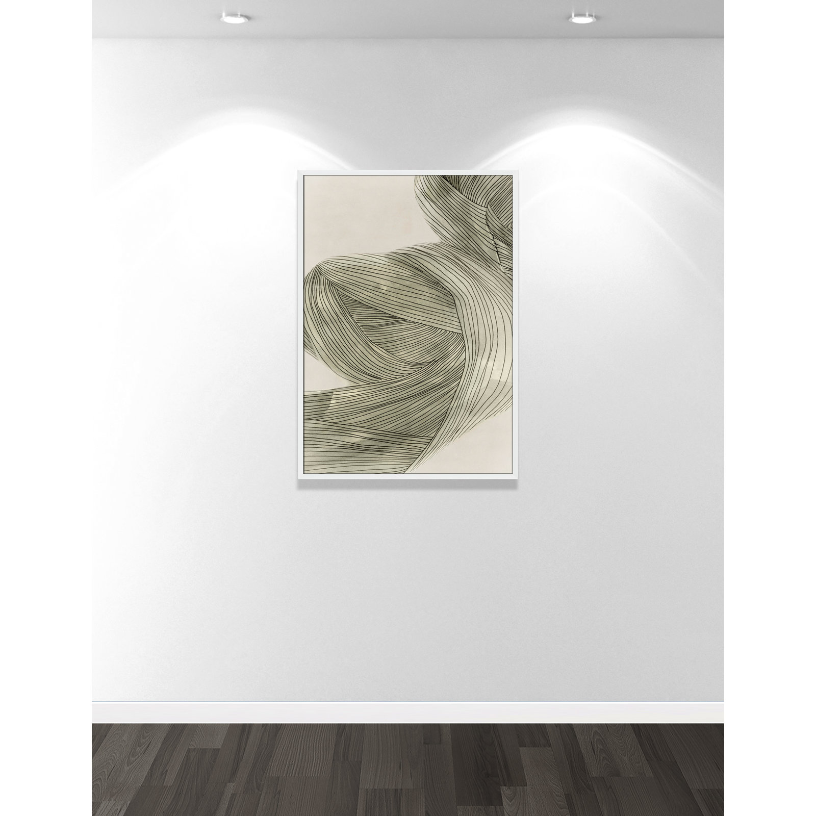 Anelis "Dreaming in Pastel II" Painting, 41.5" H x 29.5" W x 0.75" D, Satin White