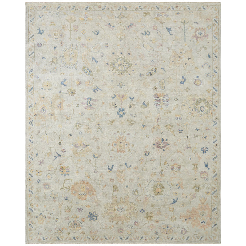 Tapis en laine noué à la main Masten, Rectangle 6 pi x 9 pi