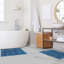 Sandcliff Checkered Cotton Non-Skid Machine Washable 2 Piece Bathroom Rug Set-71268310
