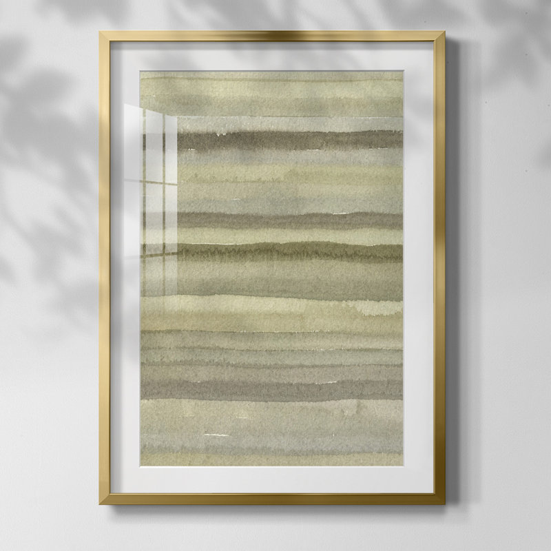 Oiseaux I, reproduction encadrée, Papier avec cadre doré, Blanc