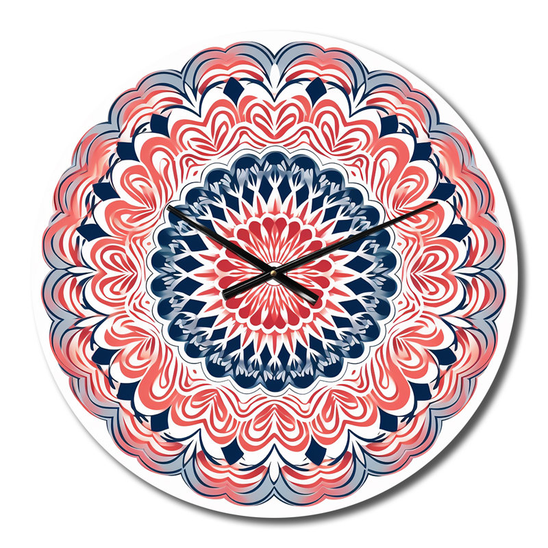 Horloge murale en métal exquise Mandala, Moyenne