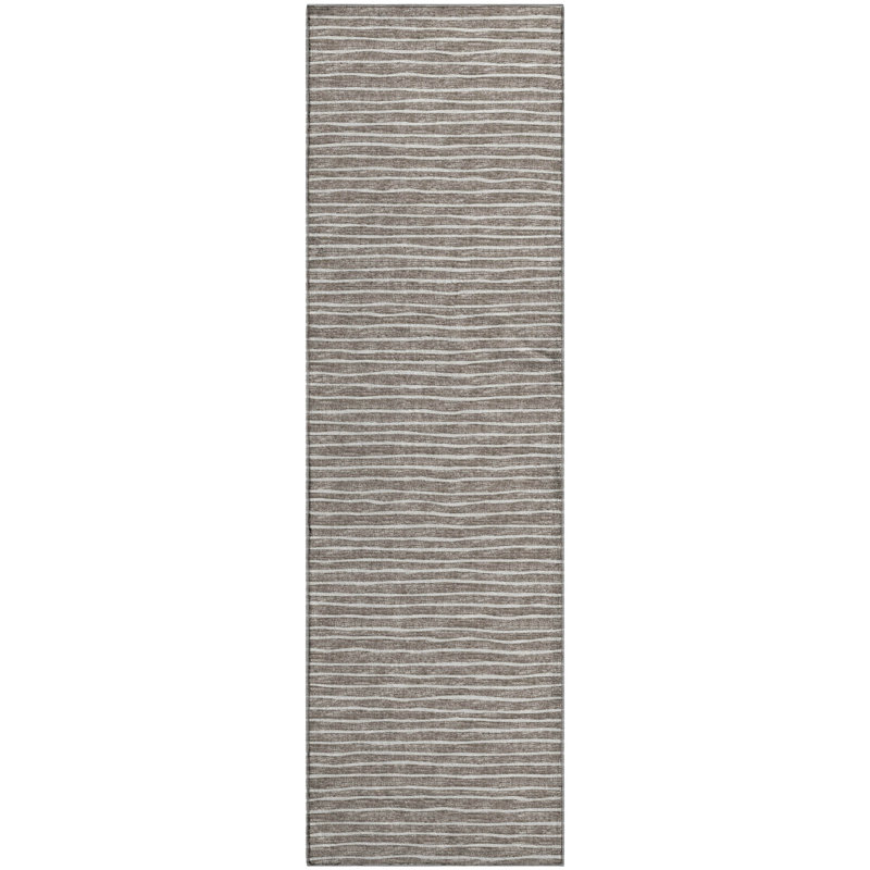 Premium Machine Washable Taylor AMF138 Gray Rug, Runner 2'3" x 7'6"