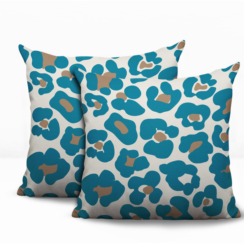 Coussin intérieur / extérieur Davi, 18x18, Turquoise