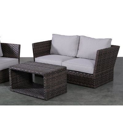 Ensemble de conversation modulaire avec coussins 5 pièces Biles