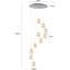 10-Light Chrome Crystal Glass Cluster Pendant – G9, Height Adjustable to 230cm