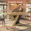 Extendable Metal Base Dining Table