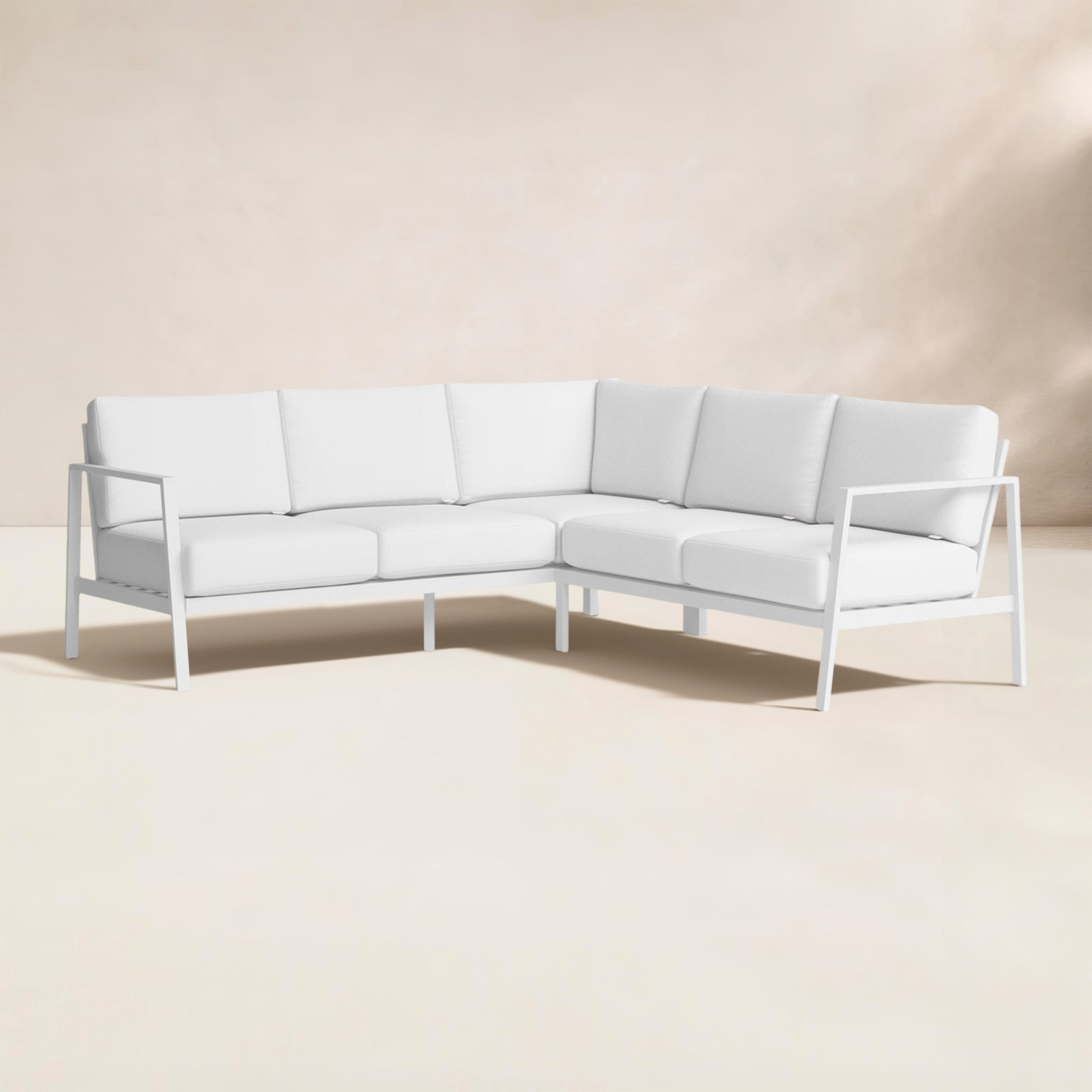 Armando 79" Sunbrella® Patio Sectional, White, White Sunbrella®