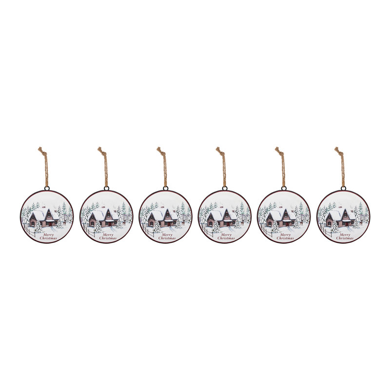 6'' Metal Holiday Shaped Ornament