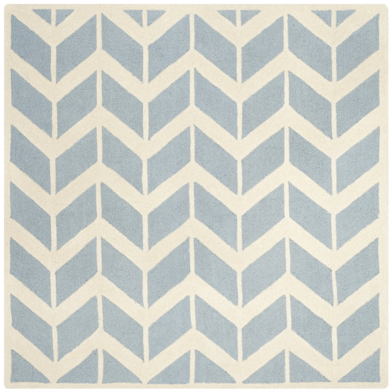Cambridge Hand Tufted Wool Chevron Rug, Round 6'