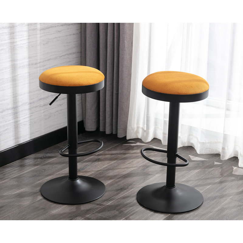 Reld Swivel Adjustable Height Stool, Yellow