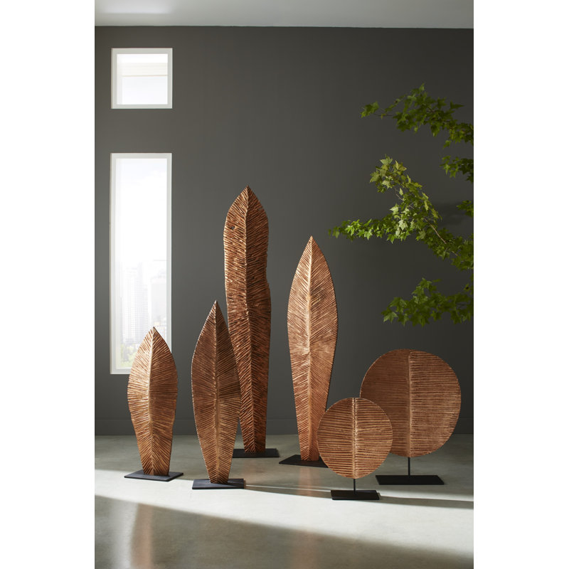 Carved On Stand Sculpture, Burnt, 74" H x 14" W x 16" D