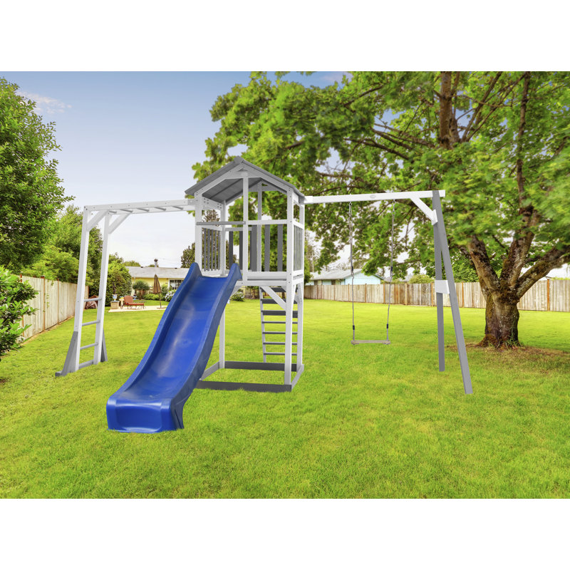 AXI Hemlock Swing Set with 1 Swing(s) , 1 Slide(s), Blue