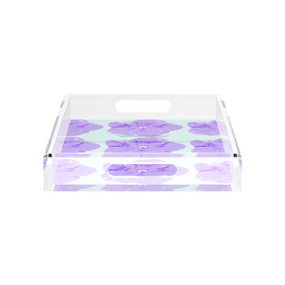 Hibiscus Acrylic Rectangle Decorative Tray