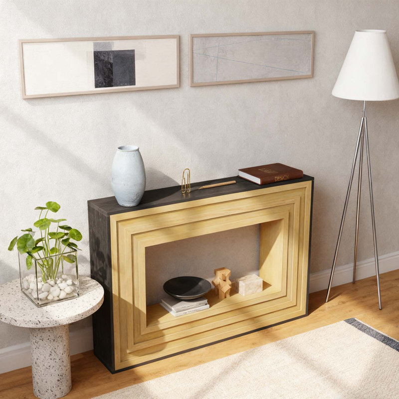Console avec un cadre en bois stratifié