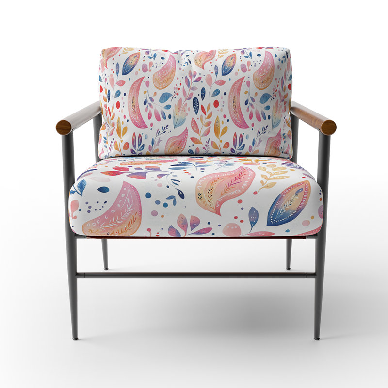 Fauteuil d'appoint French Country, Bras ronds bruns