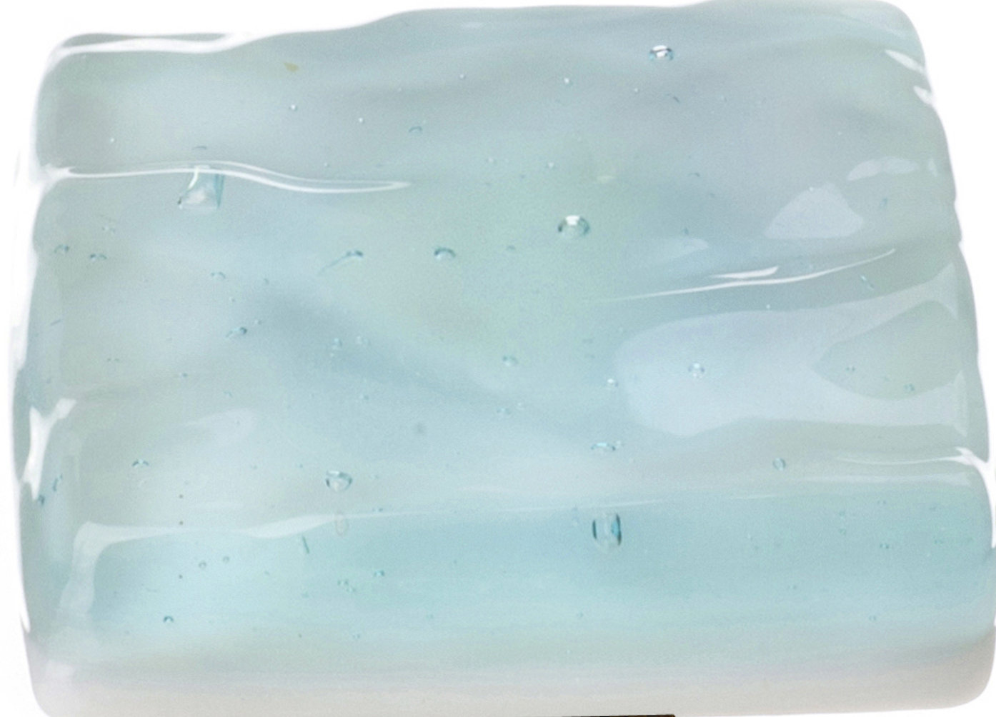 Glacier Square Cabinet Knob, Oil Rubbed Bronze, Light Aqua, Square 