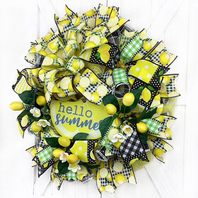Couronne en maille 17 po Hello Summer