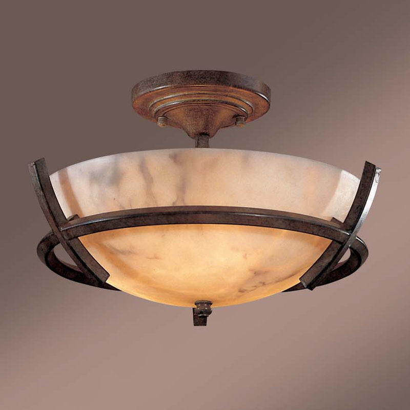 Puente Glass Semi Flush Mount
