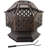 Emeraude Round Steel Wood Burning Fire Pit with Lid