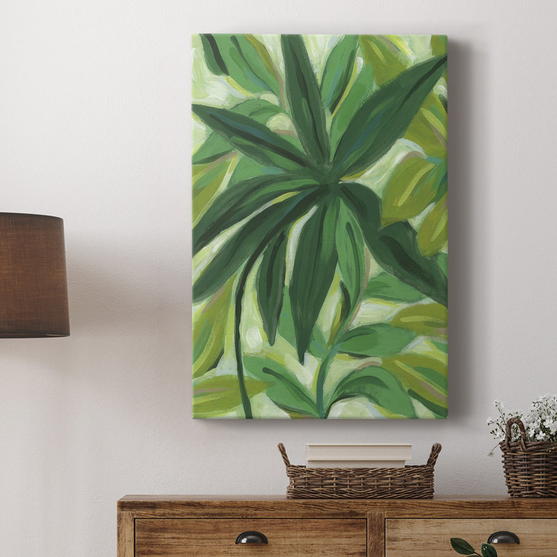 Tropical Island Leaves II - galerie sur mesure, H 12 po x l 8 po