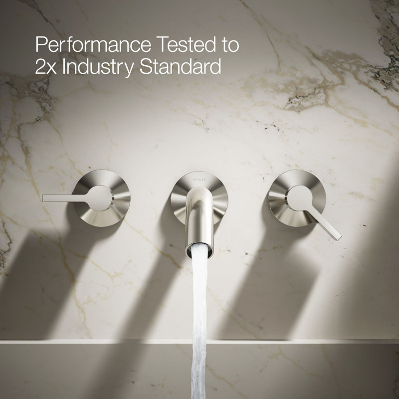 Components Wall-Mount Bathroom Sink Faucet Trim, Vibrant Polished Nickel
