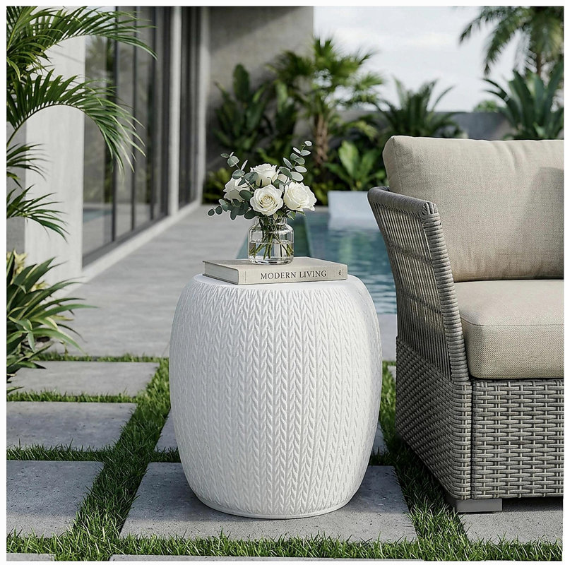 Outdoor LightWeight Concrete Side Table