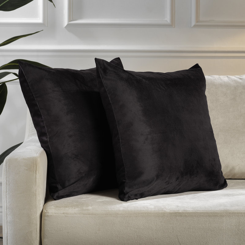 Housses de coussin rectangulaires en velours mat, 27 chocolat noir