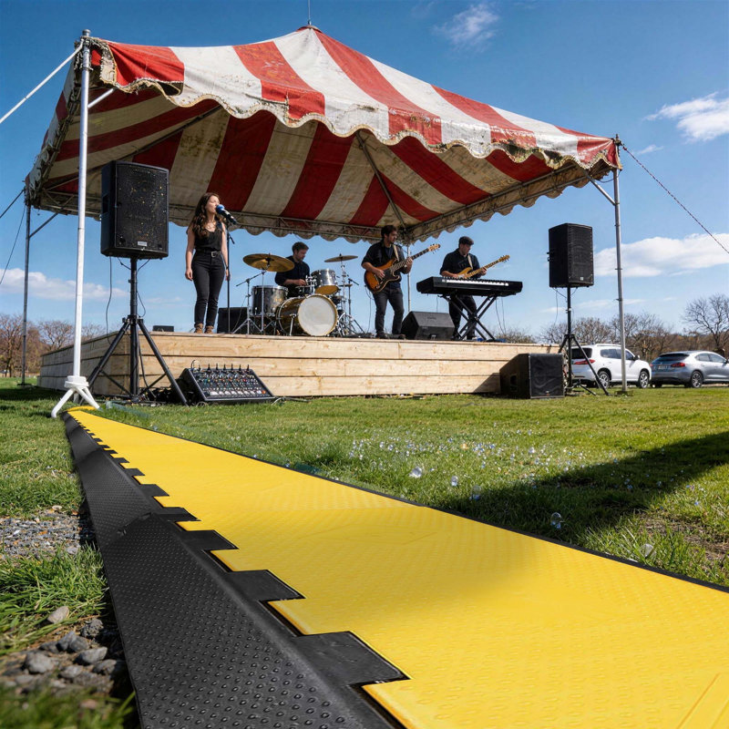 Tapis de jardin à 3 canaux de protection pour rampe de protection et capacité de charge de 44 000 lb Yescom
