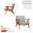Jalaiya Fabric Accent Chair with Rubberwood Legs-2029866624