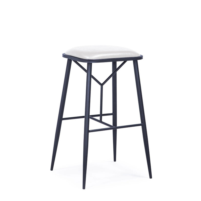 Tabouret de bar blanc, Blanc, Tabouret de comptoir (siège d'une hauteur de 25 p