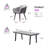 Rectangular Patio Dining Set with Cushions-980400066-978634513