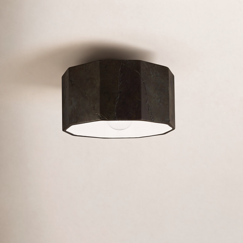 Logan Outdoor Flush Mount, Tierra Red Slate