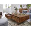 Mosayk Solid Wood Four Leg Coffee Table with Storage