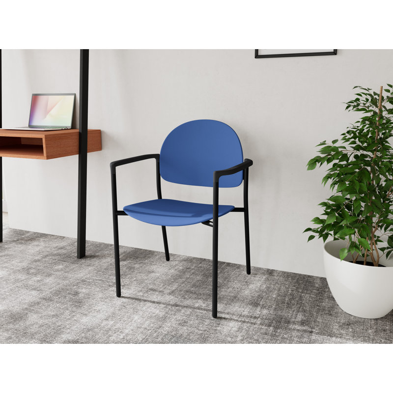 Chaise d'invité Chat Chat, Noir, Poly cobalt bleu