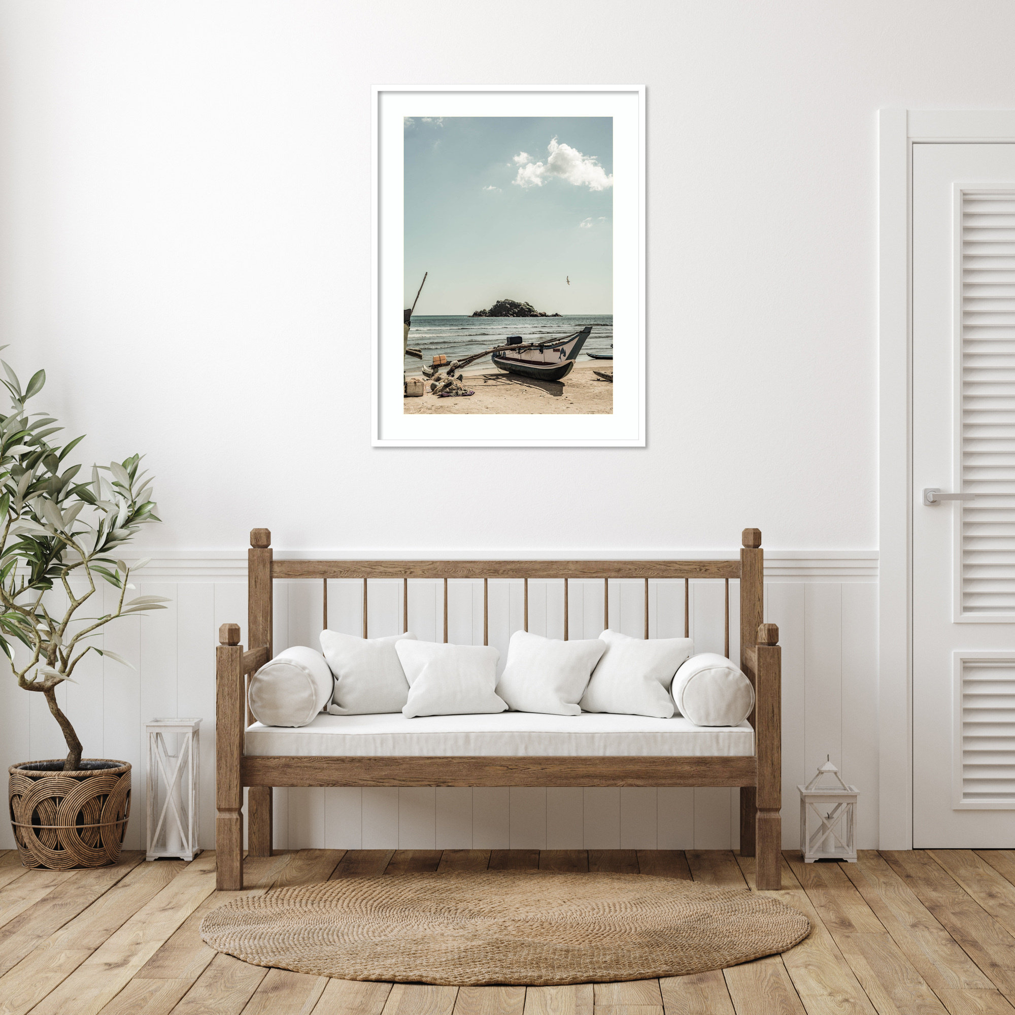 Of the Sea by Shot by Clint Wood Framed Wall Art Print, White, 41" H x 31" W