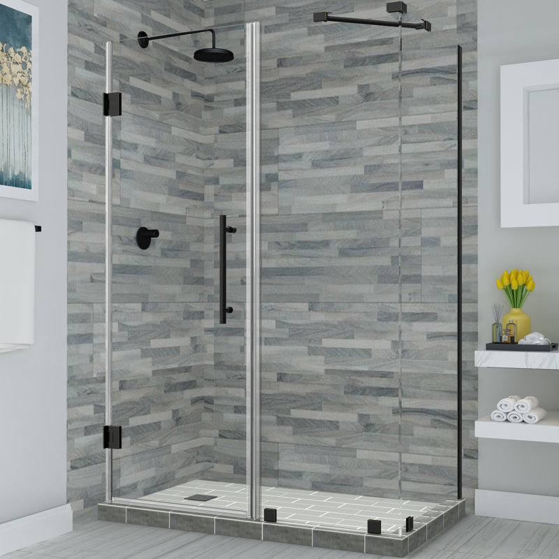 Cabine de douche rectangulaire à charnière 32 po x 72 po Bromley