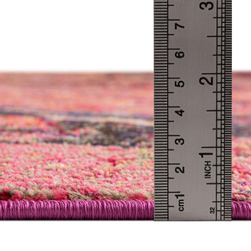 Ansela Washable Abstract Indoor Rug, Rectangle 5'3" x 8'