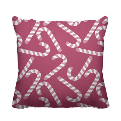 Coussin décoratif intérieur / extérieur Christmas Candy Cane