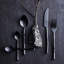 Couverts Uta - Soie noir mat - 16 pièces