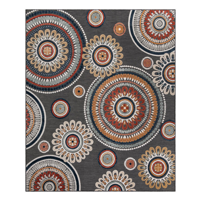 Firman Beachcrest Home Spiral Wygant Indoor/Outdoor Area Rug, Rectangle 8'2" x 10'