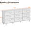 Commode de décoration florale 9 tiroirs 63,1 po-869713344