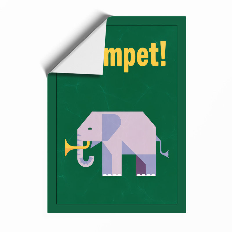 Elephant's Trumpet Geometric - Framed Print, A2 - 59.4 x 42.0 cm, Unframed