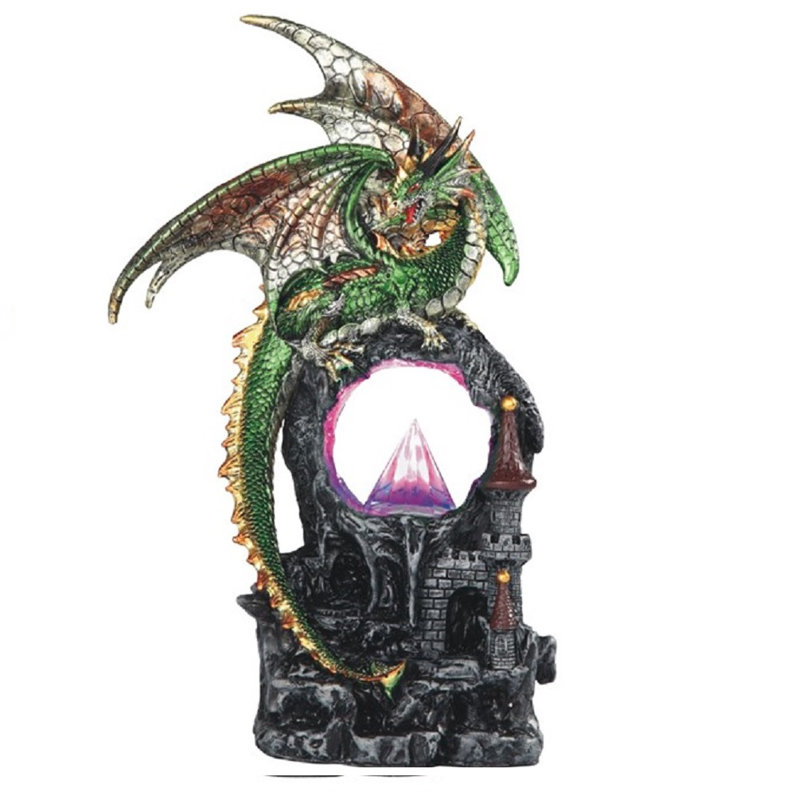 Éclairage pour nuit dragon avec cristal del on castle
