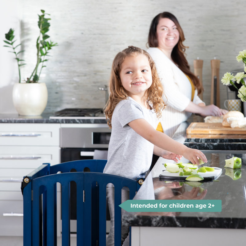 Royal Navy Foldable Wooden Kitchen Helper Step Stool