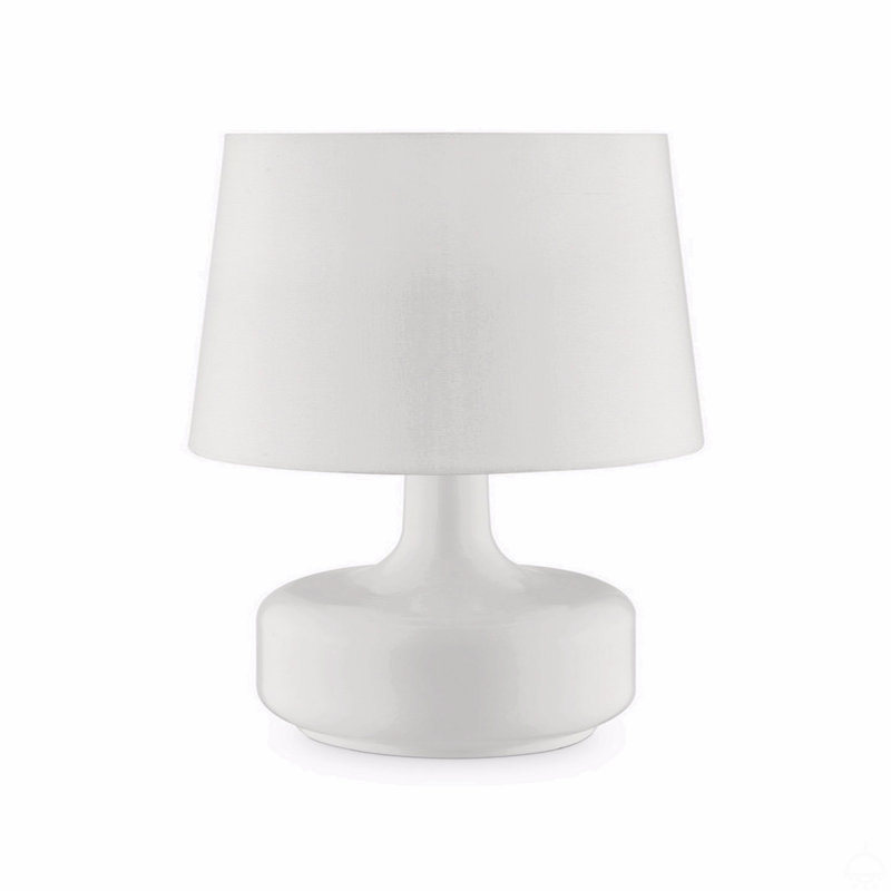 Lampe de table 17,5 "Cheru" Mid-Century, Blanc