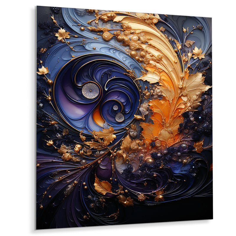 Mystic Spiral III - Décoration murale spirales abstraites en métal, H 20 po x l 12 po x P 1 po